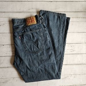 Levi's 514 Denim Medium‎ Wash Straight Leg Jeans Cotton Blend Size 36 x 32